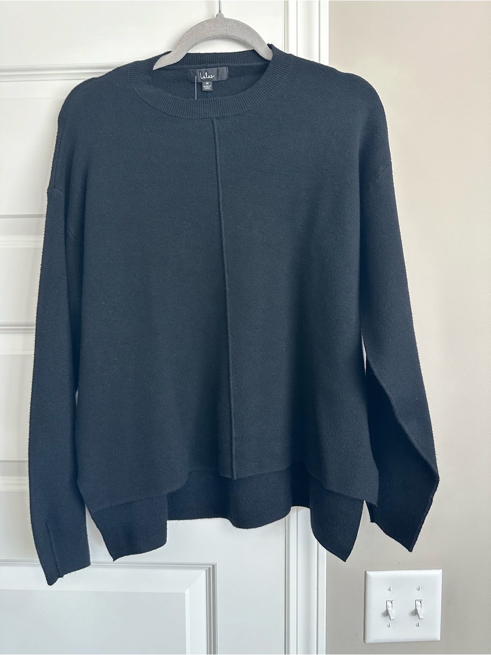 Lulu's Black Relaxed Crewneck Sweater